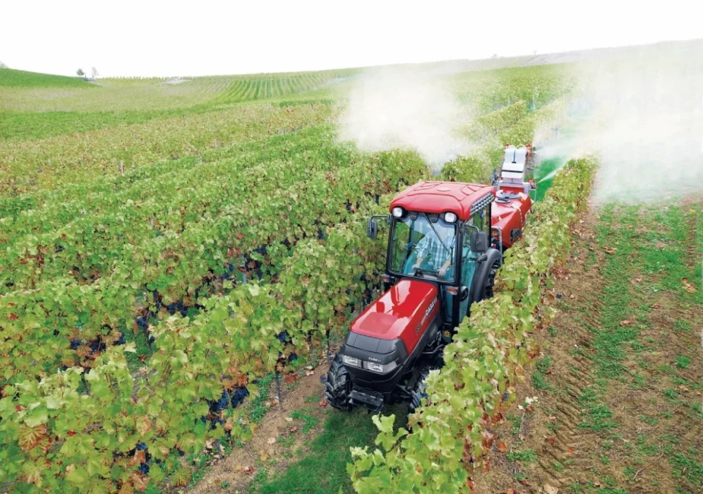 Vineyard Tractors Spraying