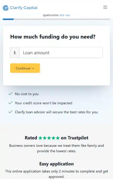clarify capital application