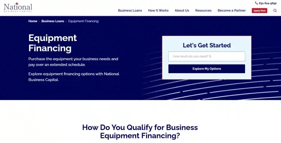 national business capital heavy equipment financing hero