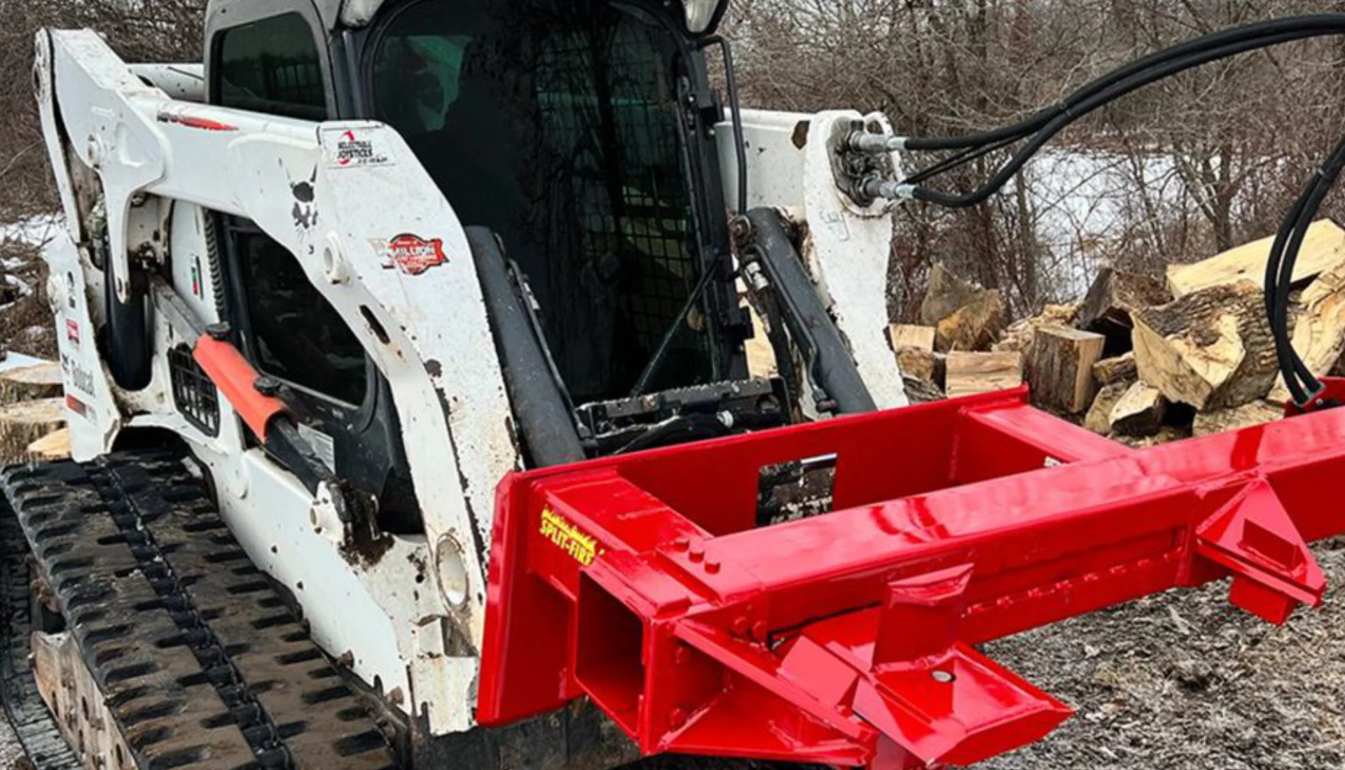 Tractor and skid-steer mounted hydraulic splitters