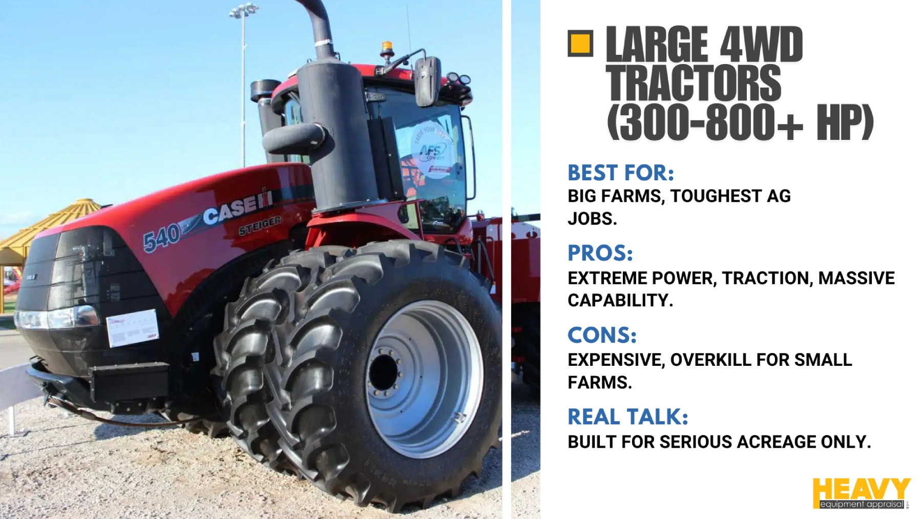 Large 4WD Tractors (300-800+ HP)