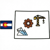 A regional appraisal map of Colorado illustrating key equipment value drivers including high altitude engine performance factors, Front Range construction demand, and specialized mountain resort infrastructure.