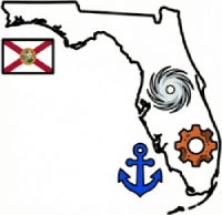 A regional appraisal map of Florida illustrating key equipment value drivers including maritime industry demand, coastal salt-air corrosion factors, and hurricane resilience requirements.