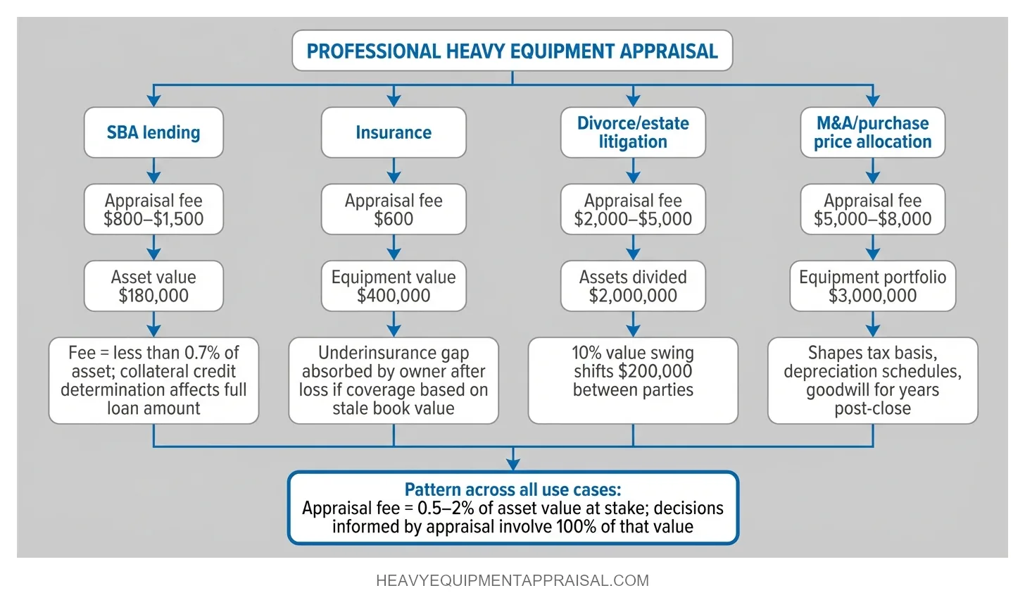 Appraisal Cost vs. Decision Stakes by Purpose