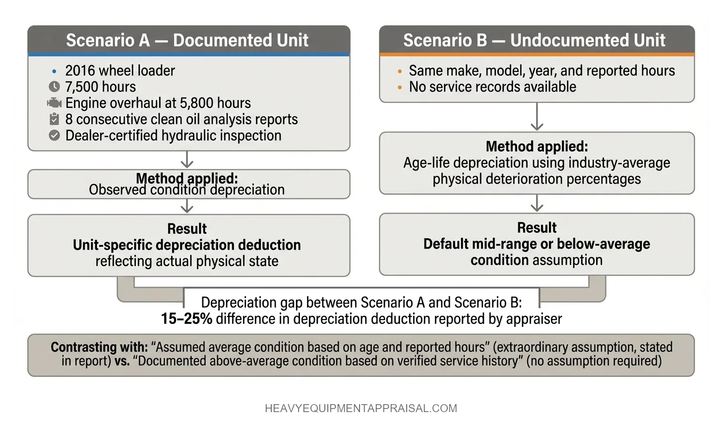 Documented vs. Undocumented Equipment — Depreciation Method Comparison
