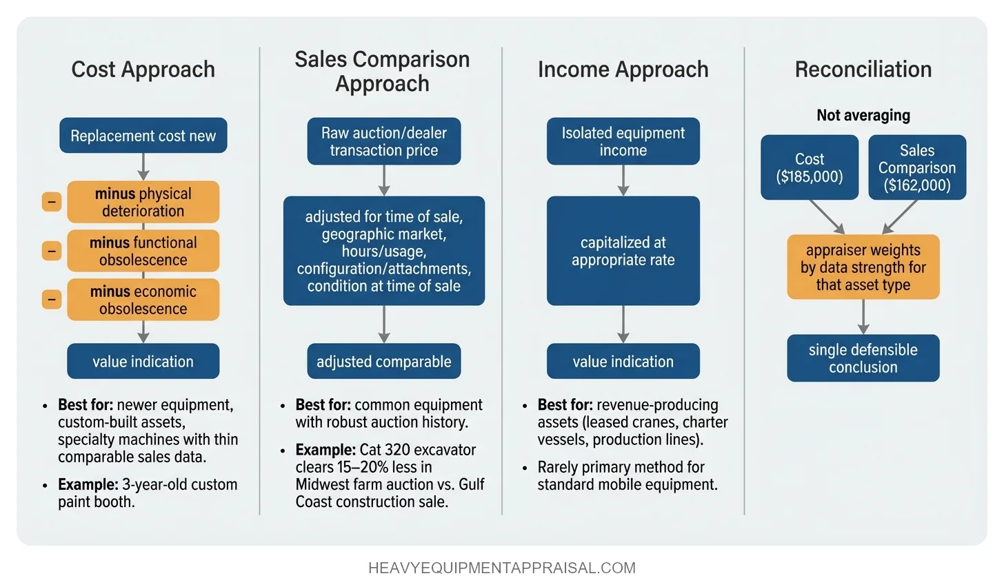 Three Valuation Approaches — Inputs, Logic, and Best-Fit Scenarios
